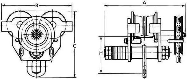 Alt view image 4 of 4 - Trolley, Geared, 2 Ton