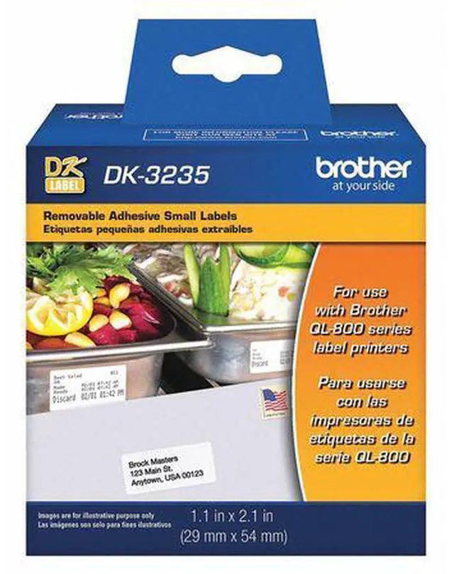 Alt view image 6 of 12 - Brother Printer DK3235 Die Cut Removable Adhesive Small Labels (DK3235)