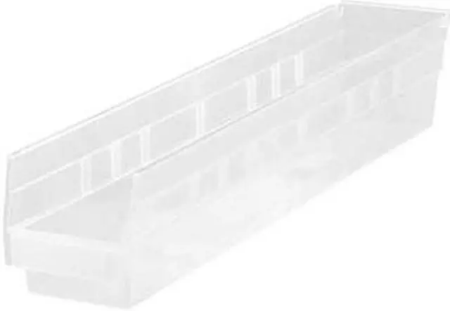 Alt view image 2 of 3 - QUANTUM STORAGE SYSTEMS QSB105CL Clear Shelf Bin, 23-5/8"L x 4-1/8"W x 4"H