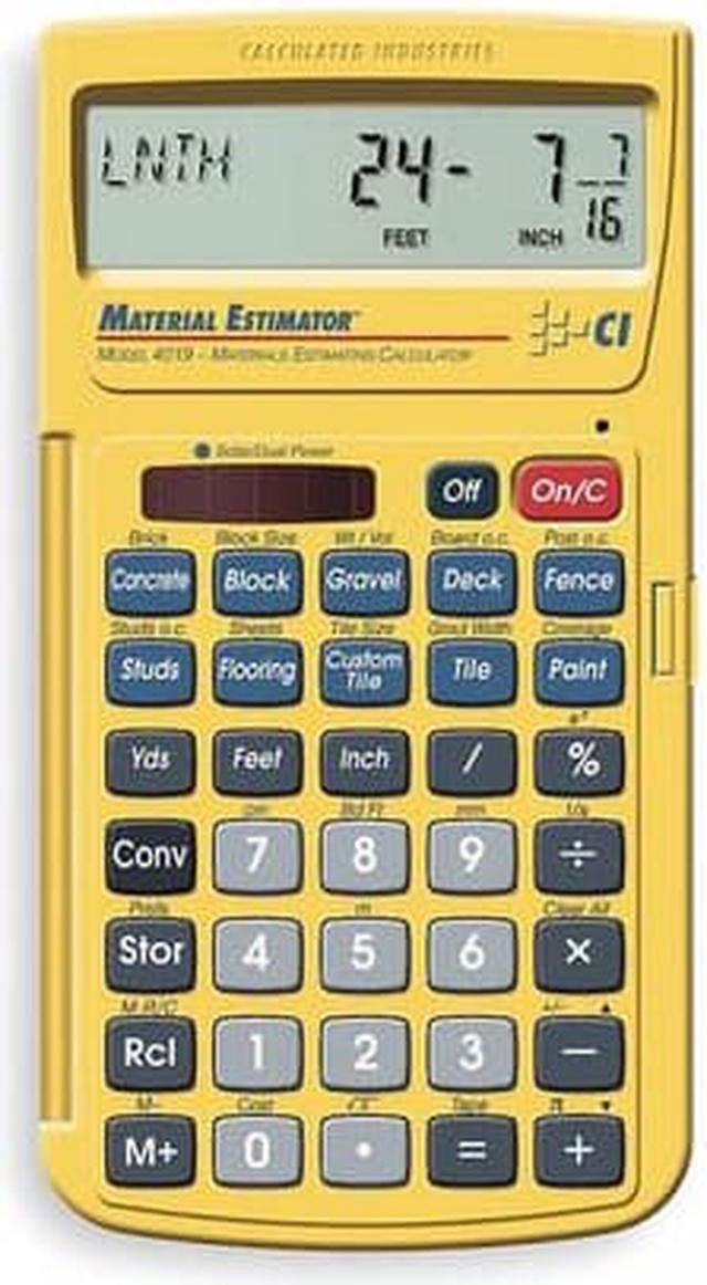 Alt view image 3 of 14 - Material Estimator CALCULATED INDUSTRIES 4019