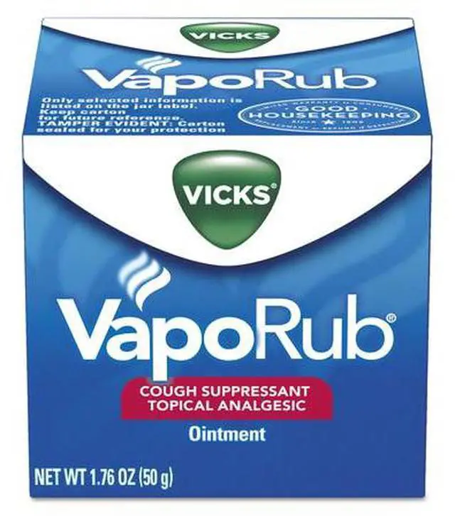 Alt view image 12 of 12 - Vaporub Cough Suppressant Topical Analgesic Ointment - 1.76 oz Cough Suppressant