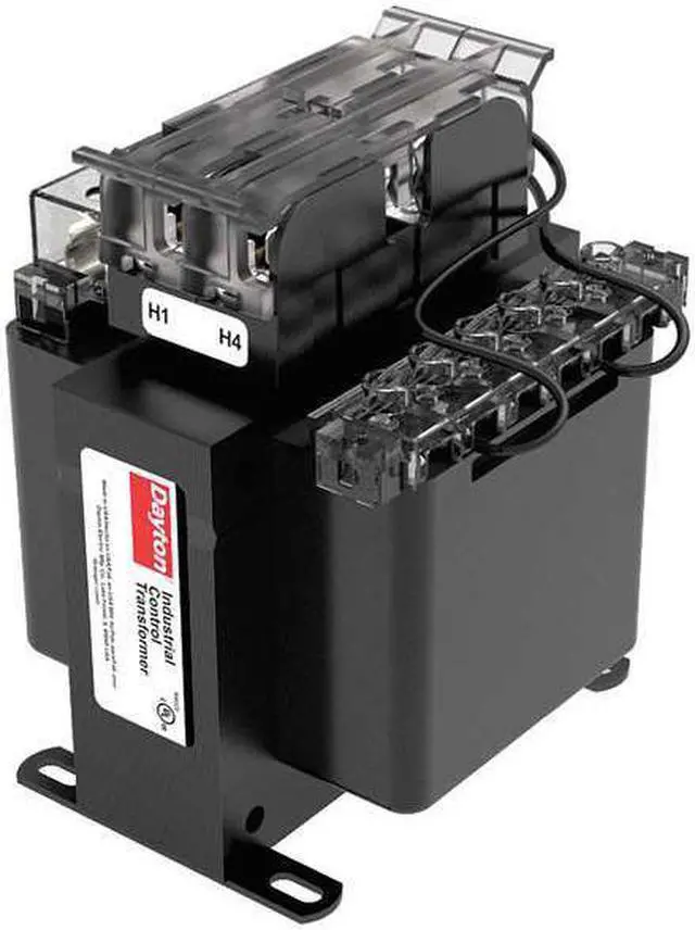 Alt view image 2 of 2 - DAYTON 31EJ28 Control Transformer, 50 VA, 80°C, 24V AC, 208/240/277/380/480V AC