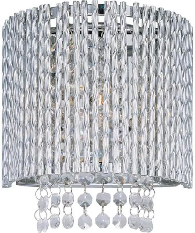 Main image of ET2 E23130-10PC Spiral 1-Light 7.5" Wide Polished Chrome Wall Sconce