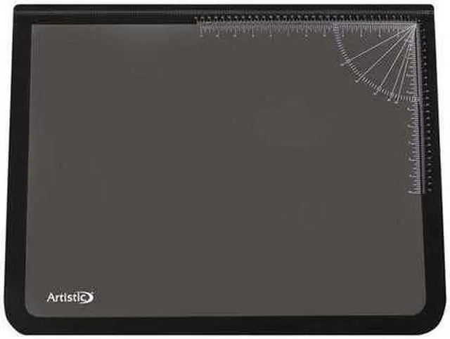 Alt view image 4 of 4 - Artistic Lift-Top Pad Desktop Organizer with Clear Overlay 31 x 20 Black 41200S