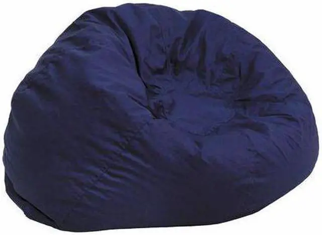 Alt view image 6 of 20 - Small Solid Navy Blue Kids Bean Bag Chair