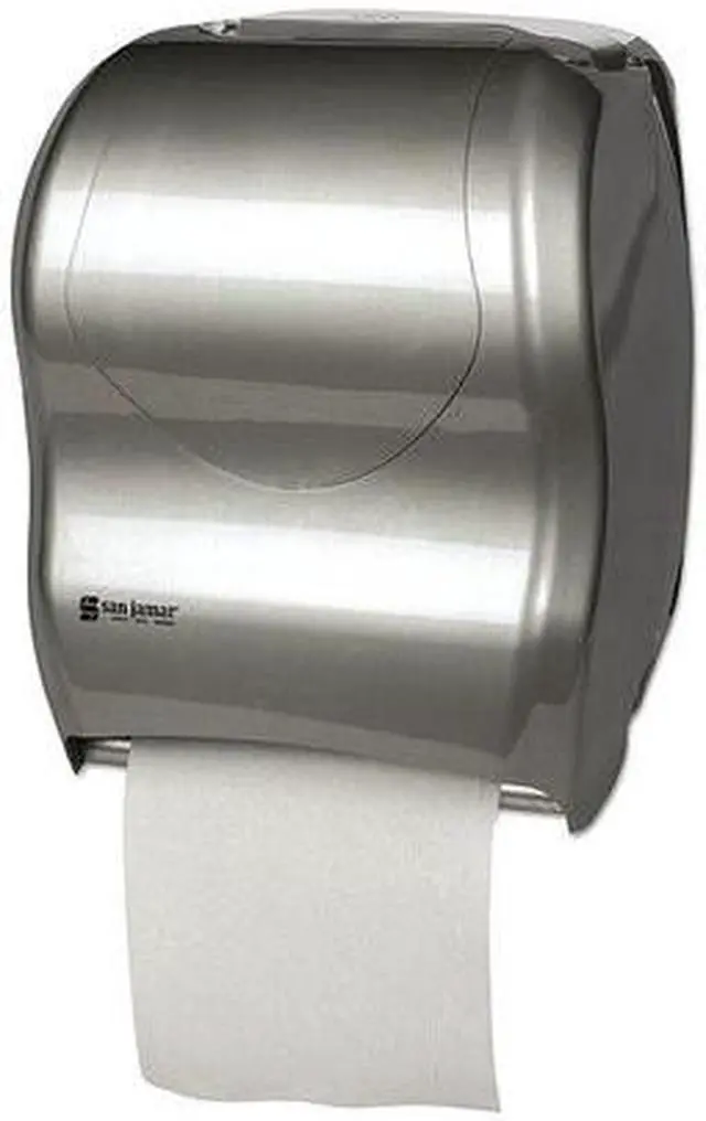 Alt view image 4 of 4 - San Jamar Tear-N-Dry Touchless Roll Towel Dispenser 16 3/4 x 10 x 12 1/2 Silver