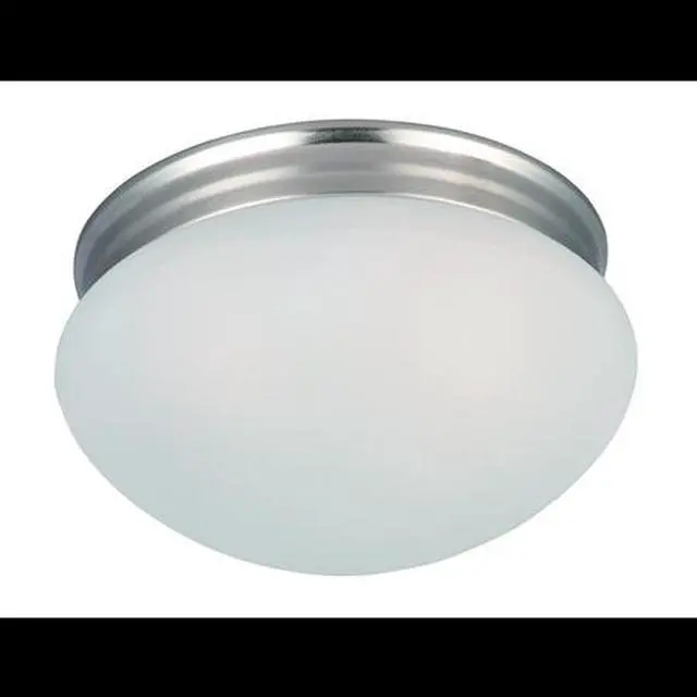 Alt view image 2 of 3 - Maxim 5885FTSN 5 x 9 in. Essentials 2-Light Flush Mount, Satin Nickel