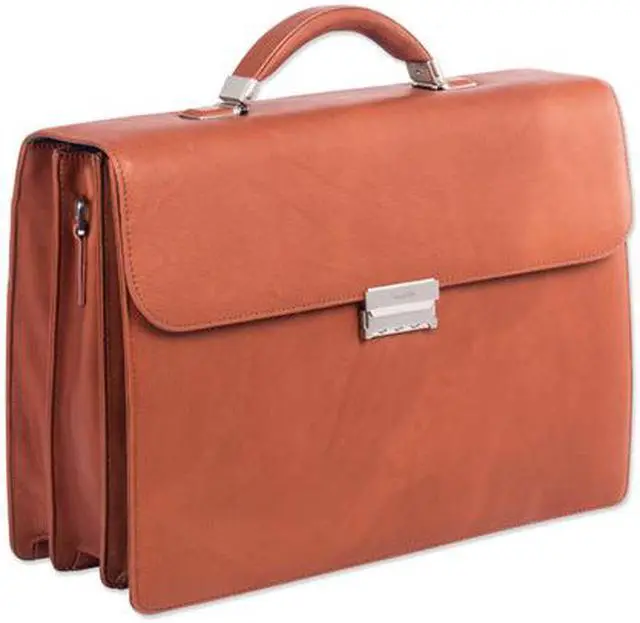 Alt view image 4 of 13 - Swiss Mobility Cognac Milestone Briefcase, Holds Laptops 15.6" Model 49545807SM
