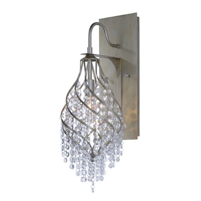 Alt view image 2 of 3 - Maxim 22001BCGS Twirl 1-Light Wall Sconce, Golden Silver