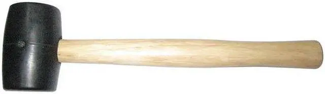 Alt view image 4 of 4 - WESTWARD 6DWK9 2 lb Rubber Mallet, 3 1/2 in Face Dia., 13 3/8 in L Wood Handle