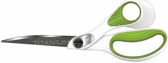 Alt view image 5 of 6 - Carbo Titanium Bonded Scissors, 9" Long, Bent Handle, White/Green ACM16445