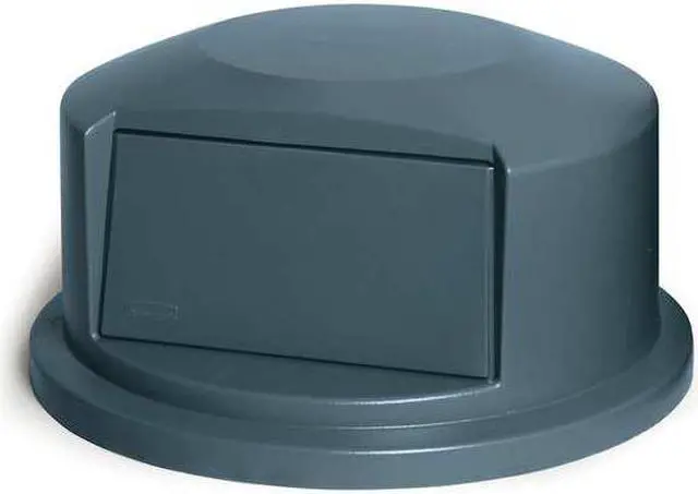 Alt view image 5 of 6 - RUBBERMAID FG264788GRAY Brute Trash Can Top,Dome,Swing Closure,Gray