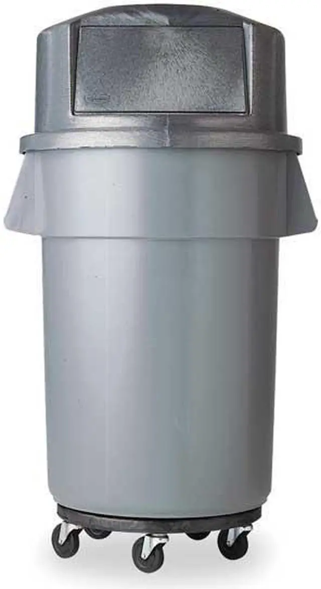 Alt view image 6 of 6 - RUBBERMAID FG264788GRAY Brute Trash Can Top,Dome,Swing Closure,Gray