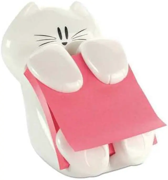 Alt view image 6 of 15 - Post-it Pop-Up Note Dispenser Cat Shape 3 x 3 White CAT330