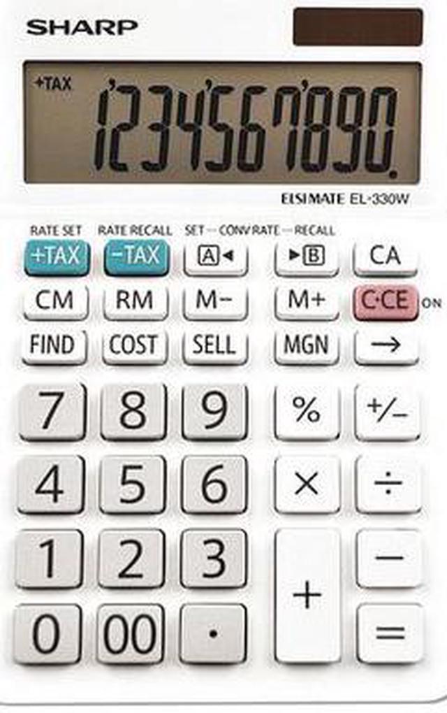 EL-330WB Desktop Calculator, 10-Digit LCD