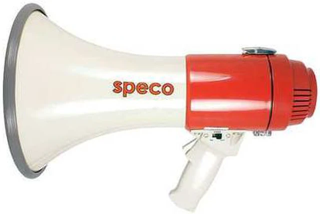 Alt view image 6 of 9 - Speco Er370 Deluxe Megaphone W/Siren - Red/Grey - 16W