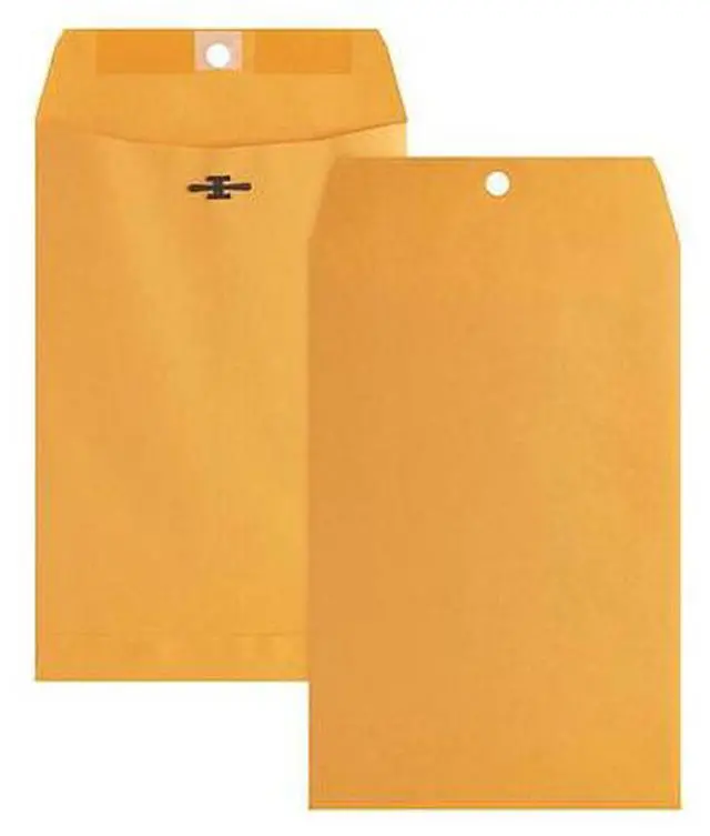 Alt view image 11 of 17 - Business Source Clasp Envelopes 28 lb. 6"x9" 100/BX Brown Kraft 36660