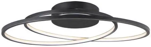Main image of ET2 E21322-BK Cycle 1-Light 24.5" Wide Black Flush Mount Light