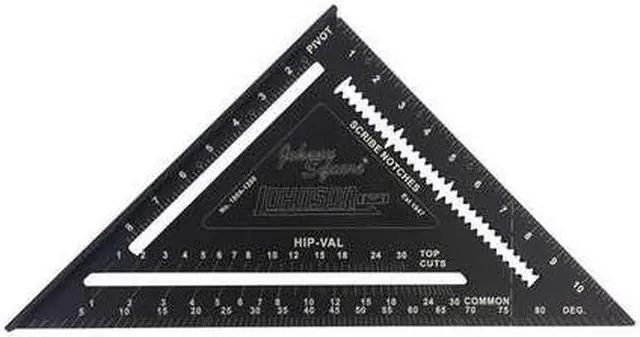 Alt view image 4 of 7 - JOHNSON LEVEL & TOOL 1904-1200 Rafter Square,Aluminum,12 in.