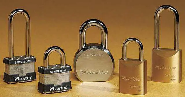 Alt view image 3 of 6 - MASTER LOCK 21 Padlock, Keyed Different, Standard Shackle, Rectangular Steel