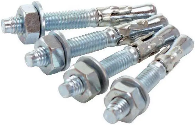 Alt view image 3 of 4 - VESTIL AS-383-4PK Wedge Anchor, 3/8" Dia., 3" L, Steel Zinc Plated, 4 PK