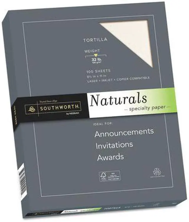 Alt view image 7 of 9 - Southworth 99419 Naturals Paper, Tortilla, 8 1/2 X 11, 32Lb, 100 Sheets