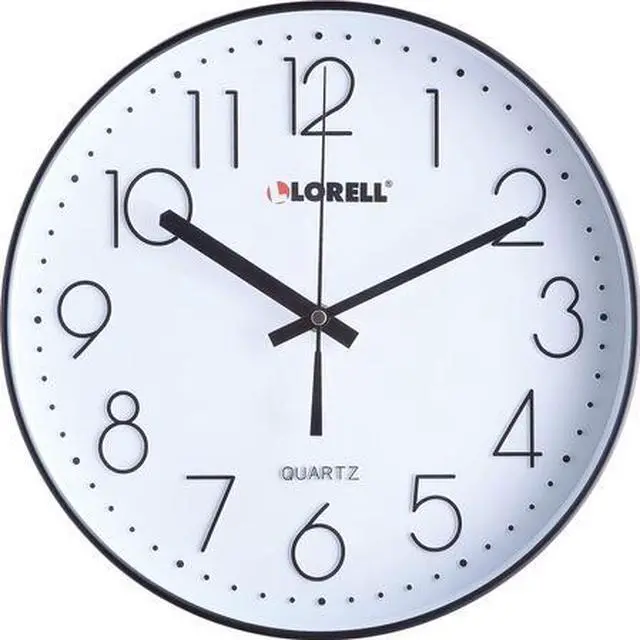 Alt view image 2 of 5 - Lorell 12" Quiet Wall Clock - Black