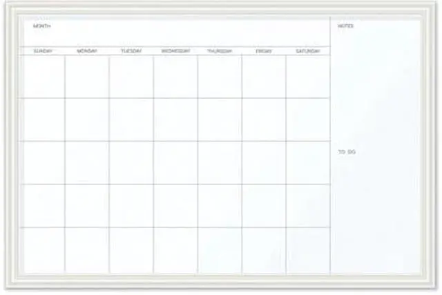 Alt view image 3 of 12 - U Brands Magnetic Dry Erase Calendar 40 x 30 Inches White Décor Frame 2918U00-01