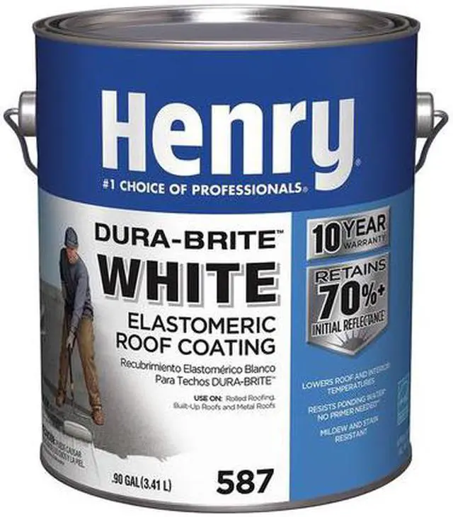 Main image of HENRY HE587046 Elastomeric Roof Coating, 1 gal, Pail, White
