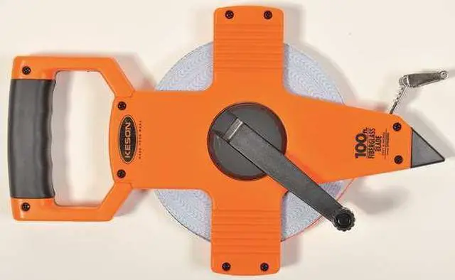 Alt view image 9 of 11 - Keson Long Tape Measure,1/2 Inx100 ft,Pumpkin  OTR-18-100