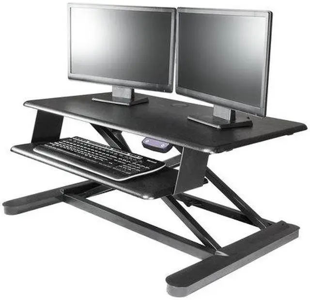 Alt view image 7 of 12 - Kantek Electric Sit to Stand Workstation (STS965)