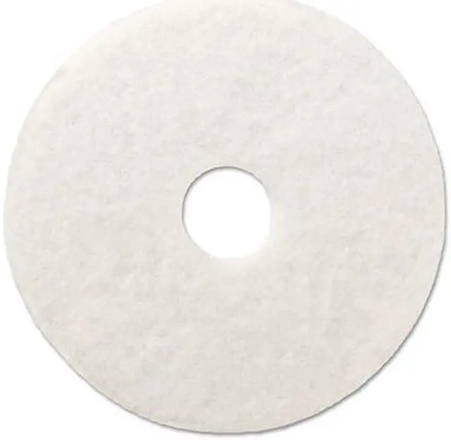 Alt view image 3 of 3 - Boardwalk Standard Polishing Floor Pads 14" Diameter White 5/Carton 4014WHI