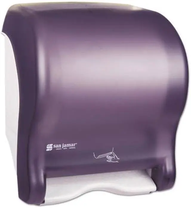 Alt view image 5 of 7 - San Jamar - SAN T8400TBK - Smart Essence Electronic Roll Towel Dispenser, 14.4hx11.8wx9.1d, Black, Plastic