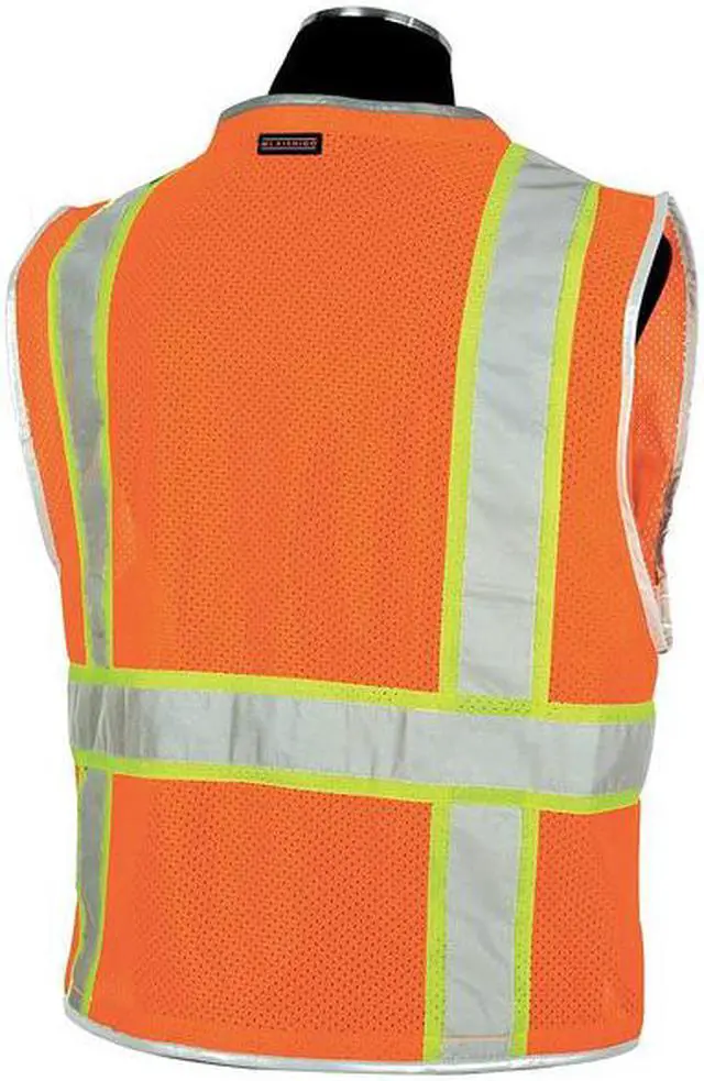 Alt view image 2 of 2 - CONDOR 11K785 2XL Class 2 High Visibility Vest, Orange