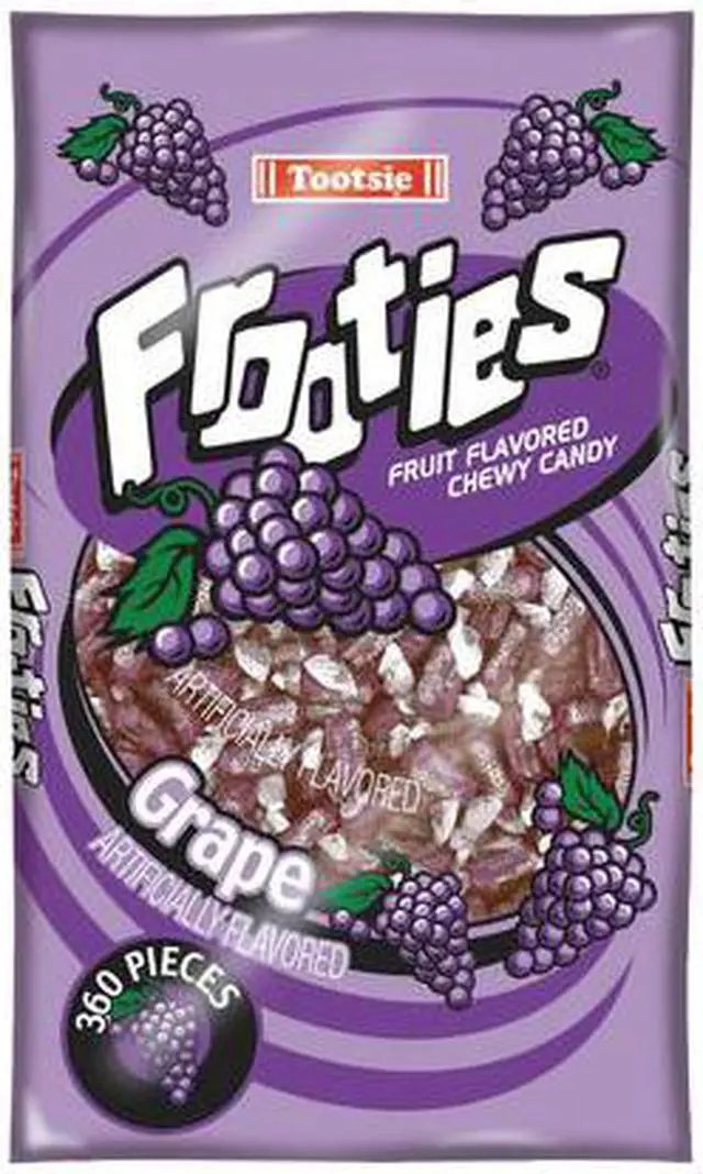 Alt view image 3 of 7 - Tootsie Roll Frooties, Grape, 38.8oz Bag, 360 Pieces/Bag 7801