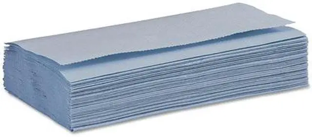 Alt view image 2 of 3 - Boardwalk Windshield Paper Towels Unscented 9.125 x 10.25 Blue 250/PK 9 Packs