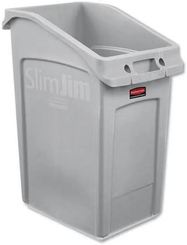 Alt view image 9 of 14 - Slim Jim Under-Counter Container, 23 gal, Polyethylene, Gray