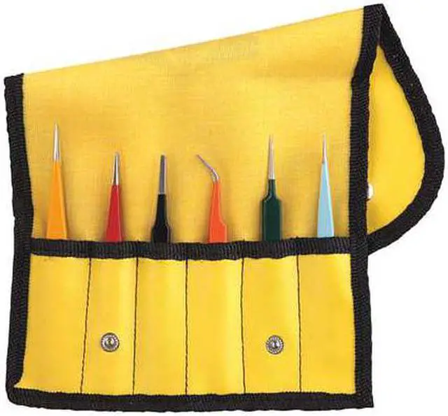 Alt view image 3 of 3 - Color Coded Tweezers Set, 6 Pc