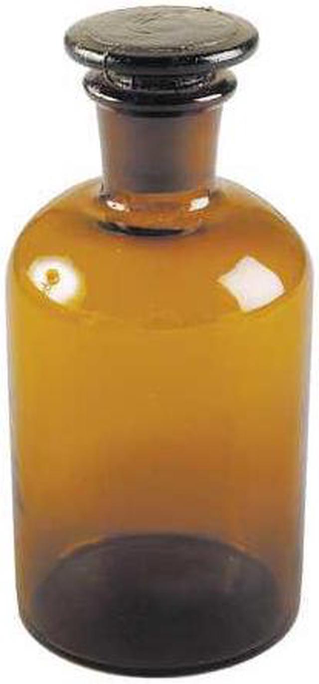 Amber glass reagent bottles