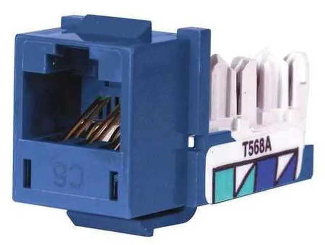 Alt view image 3 of 3 - Hubbell HXJ6B25 Nextspeeda Category 6 Jack, Universal, Blue