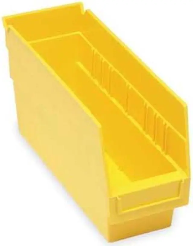 Alt view image 2 of 4 - QUANTUM STORAGE SYSTEMS QSB201YL Yellow Shelf Bin, 11-5/8"L x 4-1/8"W x 6"H