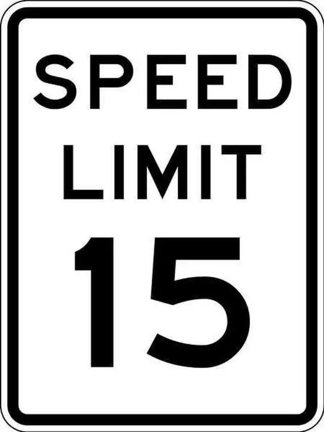 Alt view image 3 of 3 - LYLE R2-1-15-18HA Speed Limit 15 Traffic Sign, 24 in H, 18 in W, Aluminum,