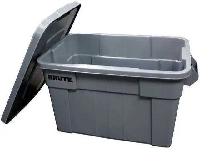 Alt view image 5 of 8 - RUBBERMAID COMMERCIAL FG9S3100GRAY Stack & Nest Storage Tote W/ Lid, 20 gal,