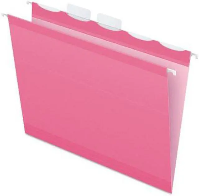Alt view image 2 of 4 - Pendaflex 90240 Ready-Tab Colored Reinforced Hanging File Folders, Letter, Pink, 20/Box