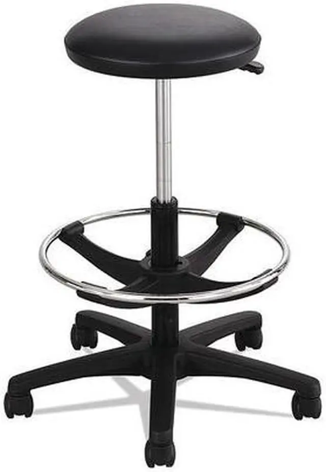 Alt view image 3 of 6 - Extended-Height Lab Stool, Black