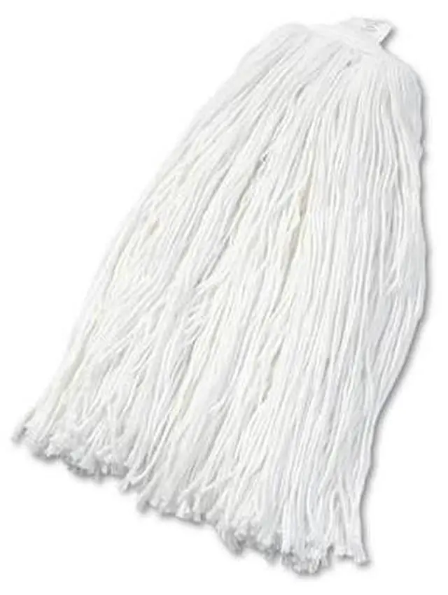Alt view image 3 of 9 - Boardwalk Cut-End Wet Mop Head Rayon No. 32 White 12/Carton 2032RCT