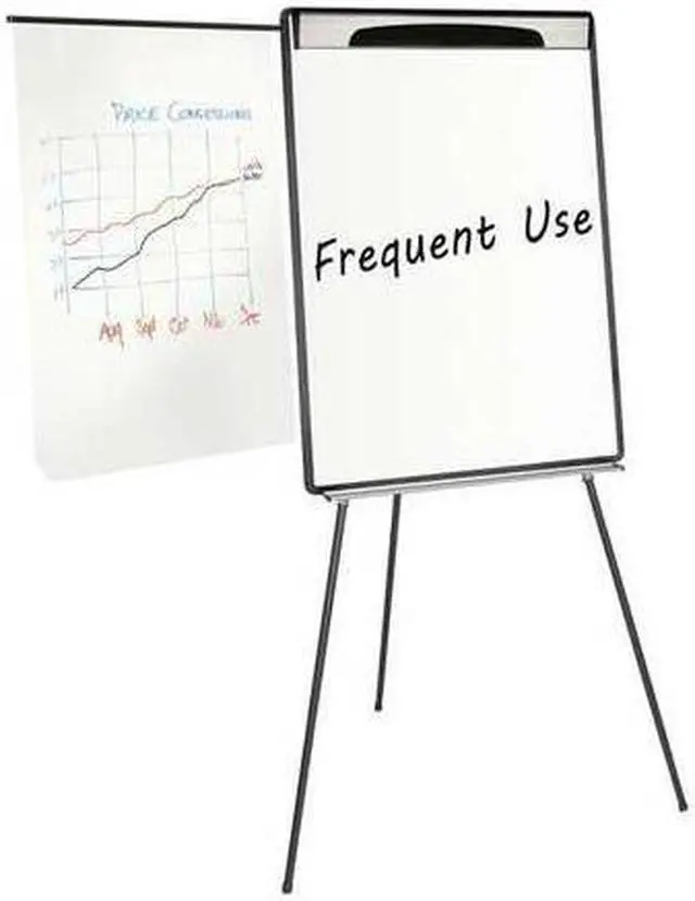 Alt view image 6 of 10 - Bi-silique Magnetic Gold Ultra Dry Erase Tripod Easel Ext Arms 32"-72" Blk/Slvr