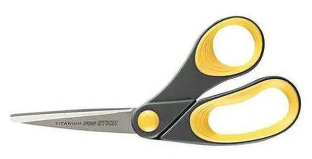 Alt view image 5 of 6 - Westcott Non-Stick Titanium Bonded Scissors 8" Bent 14850
