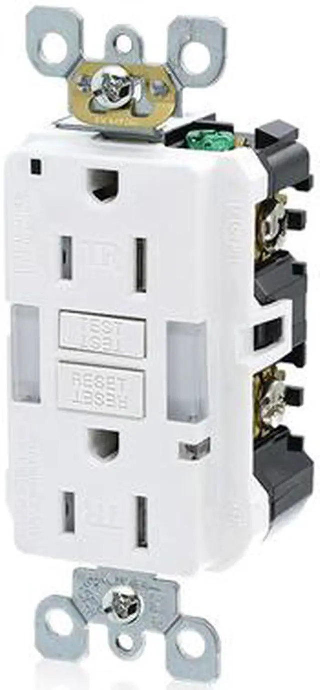 Main image of LEVITON GFNL1-W GFCI Receptacle, 15A, 125Vac, 5-15R, White