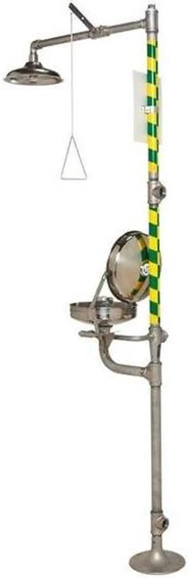 Alt view image 5 of 8 - HAWS 8330 Shower with Eyewash, Floor Mount, Stainless Steel Pipe, 95 1/4 in H,